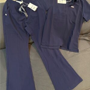 Figs Navy Blue Polo Shirt and scrub pants!